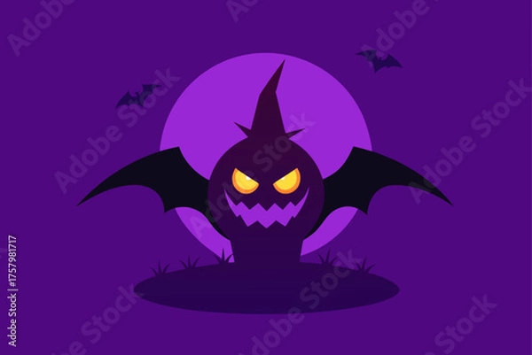 Fototapeta Smooth Halloween Purple Glow Background Design