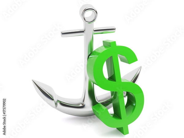 Obraz Anchor and dollar