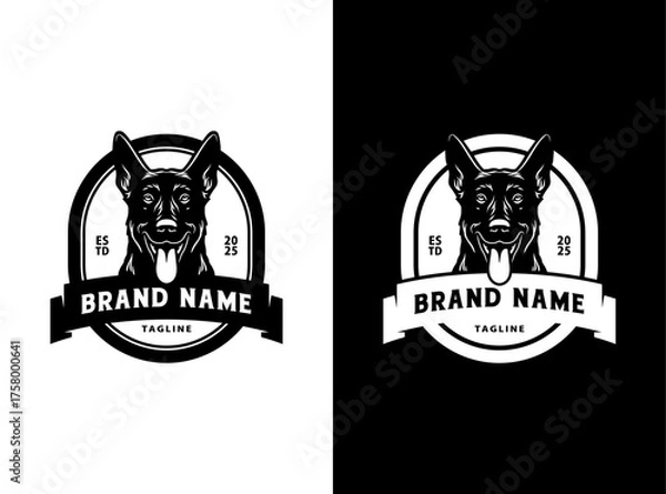Obraz DOG MASCOT LOGO DESIGN TEMPLATE