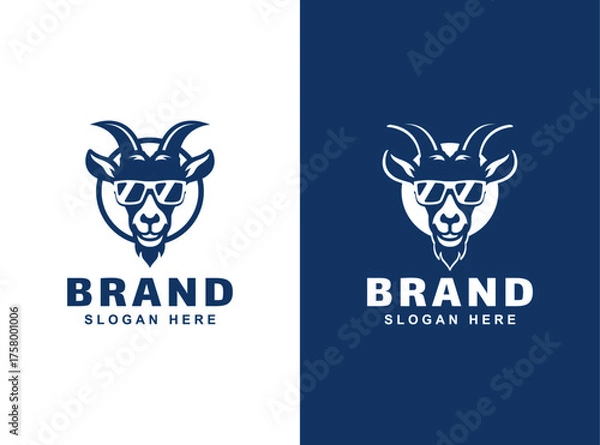 Obraz GOAT SUNGLASSES LOGO DESIGN TEMPLATE