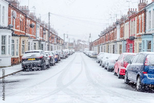 Obraz Snow covers England streets
