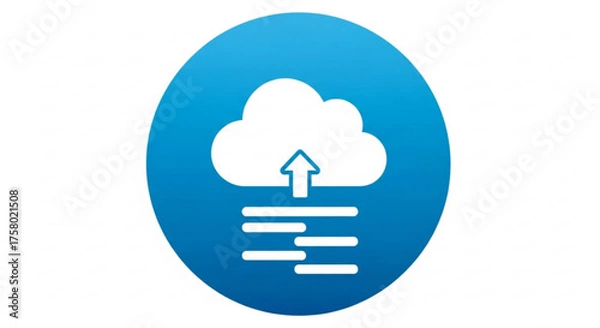 Fototapeta Illustration of a cloud with an arrow pointing up