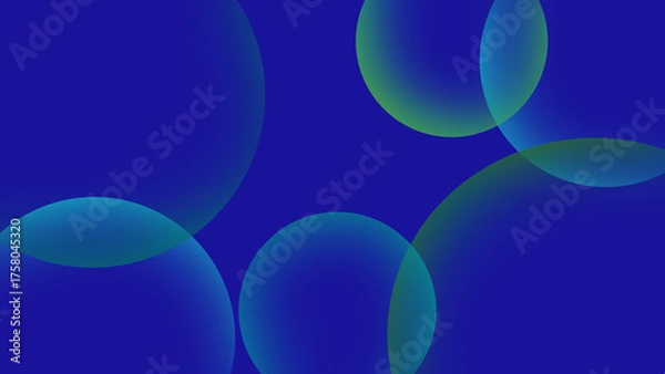 Fototapeta Abstract Blue Bubble Background – Soft Gradient Circles Design