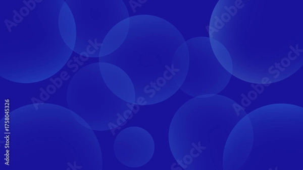 Fototapeta Abstract Blue Bubble Background – Soft Gradient Circles Design
