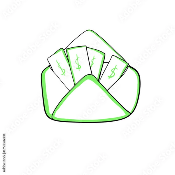 Obraz Money Envelope Illustration