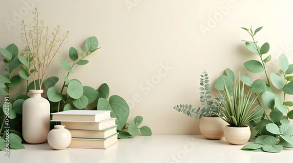 Obraz Simple objects, leaves, plants, clean backgrounds