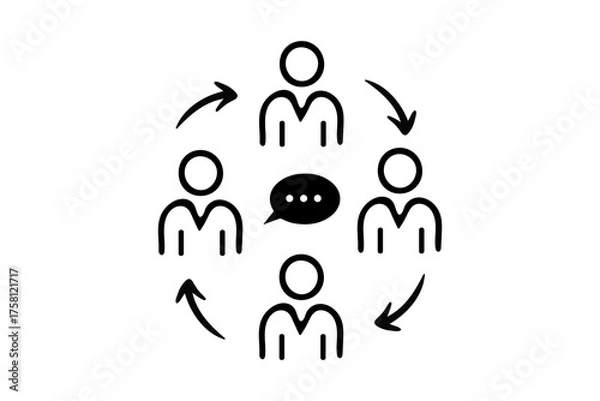 Obraz family icon set with parents children and love vector illustration