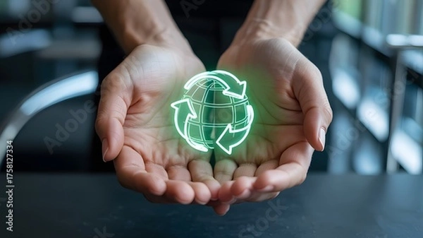 Fototapeta Embracing Environmental Sustainability Through Innovative Recycling Practices For A Greener Future For All Living Things On Our Planet