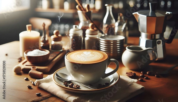 Obraz 찻잔 속 카페라떼