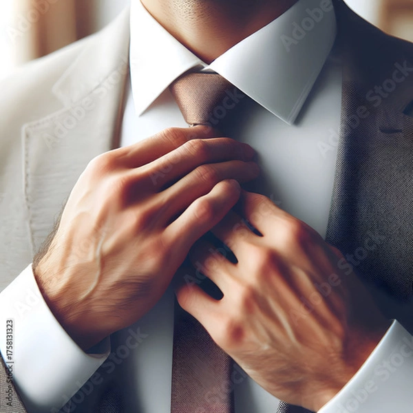 Obraz 넥타이를 고쳐매는 남자