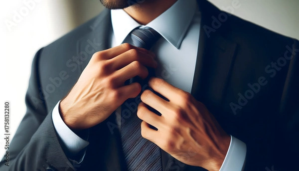 Obraz 넥타이를 고쳐매는 남자