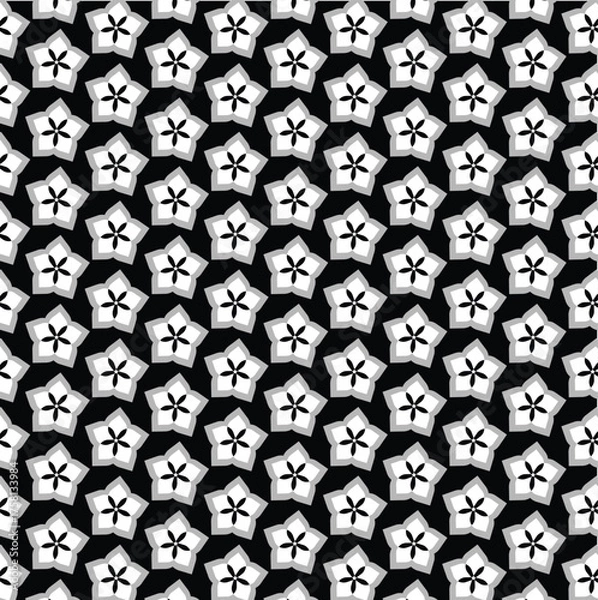 Fototapeta  Seamless texture for fashion, textile design,  on wall paper, wrapping paper, fabrics and home decor. Simple repeat pattern. White background with black pattern.