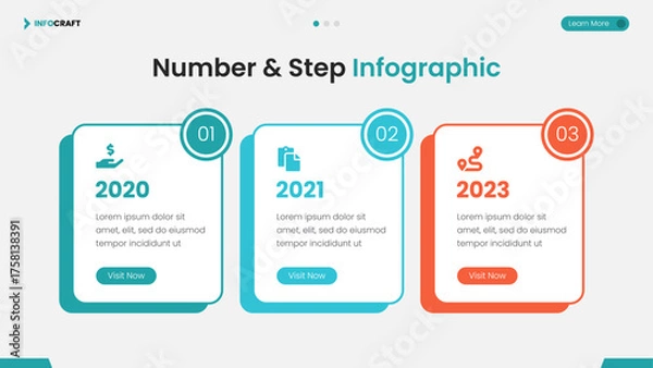 Obraz Number and Step Infographic