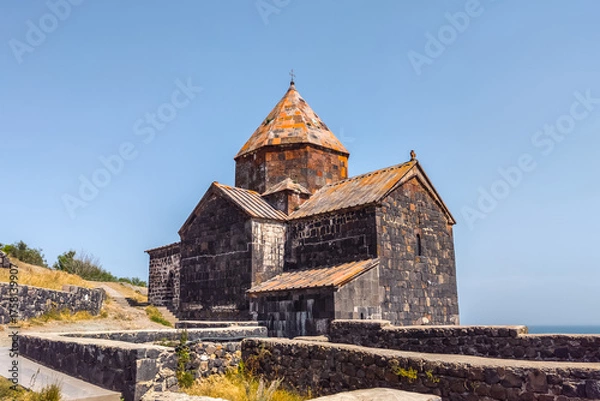 Obraz Ancient Sevanavank Monastery in Armenia. Founded in the 9th century