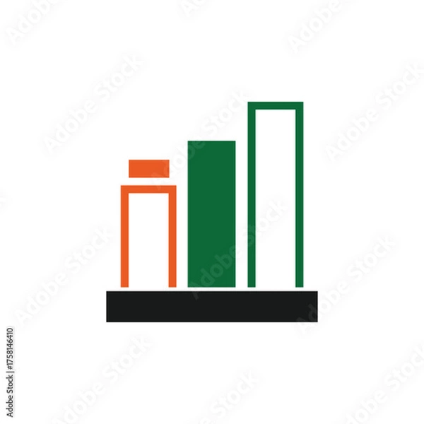 Obraz business graph with arrow