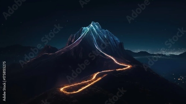 Obraz Abstract mountain landscape