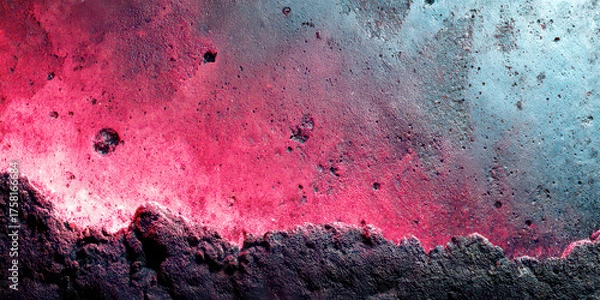 Fototapeta Vivid Abstract Texture Background with Contrasting Pink, Blue, and Black Hues