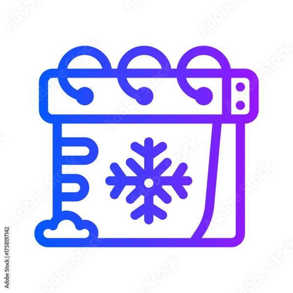 Obraz icon calendar with style gradient