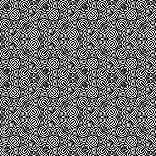 Fototapeta Design seamless monochrome zigzag pattern