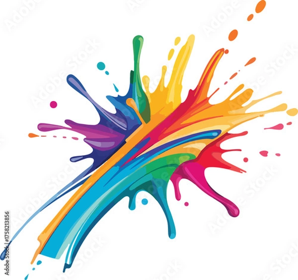 Fototapeta colorful ink splashes