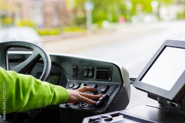 Obraz a bus driver at his work