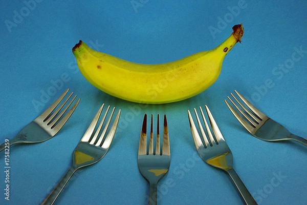 Obraz Fork and Bannana