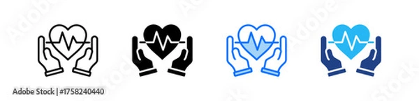 Fototapeta Employee Wellness Icon Set Multiple Style Collection