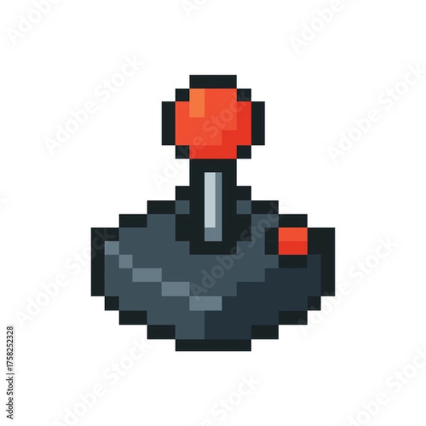 Fototapeta Pixel Art Retro Video Game Joystick Controller Vector Illustration