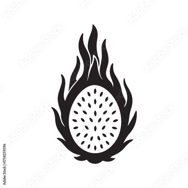 Obraz Dragon Fruit silhouette 