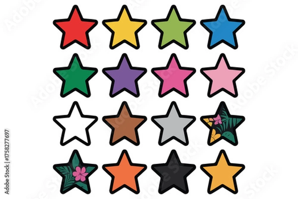 Fototapeta Flat Cartoon Shooting Star Vector