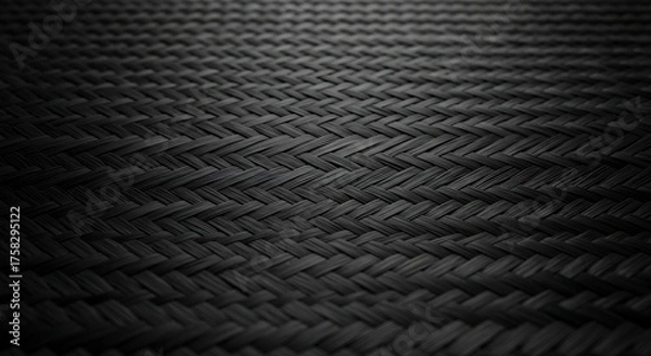 Obraz Abstract dark woven texture background with subtle pattern and depth
