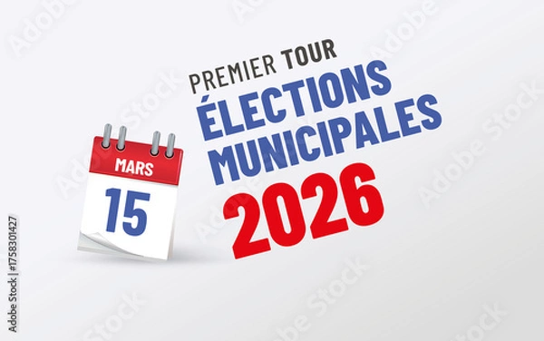 Fototapeta Elections municipales 2026 - premier tour - 15 mars