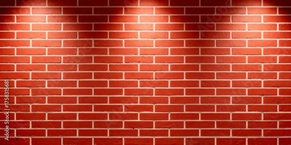 Fototapeta Symmetrical Red Brick Wall Texture — Clean and Even Masonry for Architectural and Design Use
