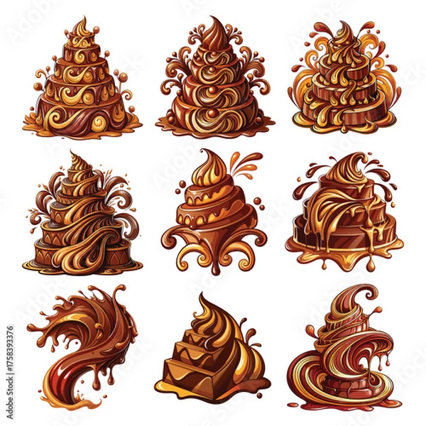 Obraz Chocolate Cascade vector Art
