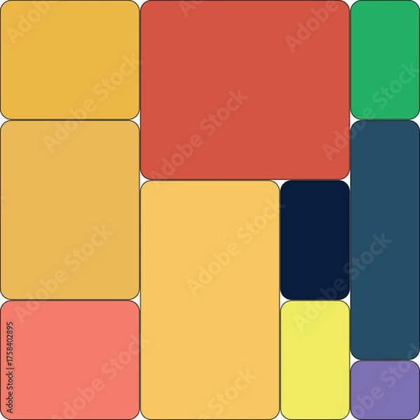 Fototapeta Versatile Bento Pattern Grid Vector Illustration.