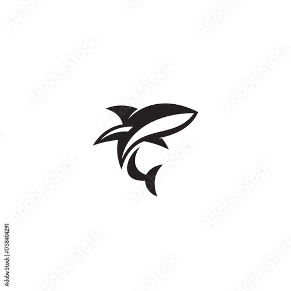 Fototapeta Shark logo or icon design