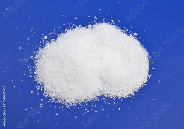 Obraz Barium hydroxide on blue background