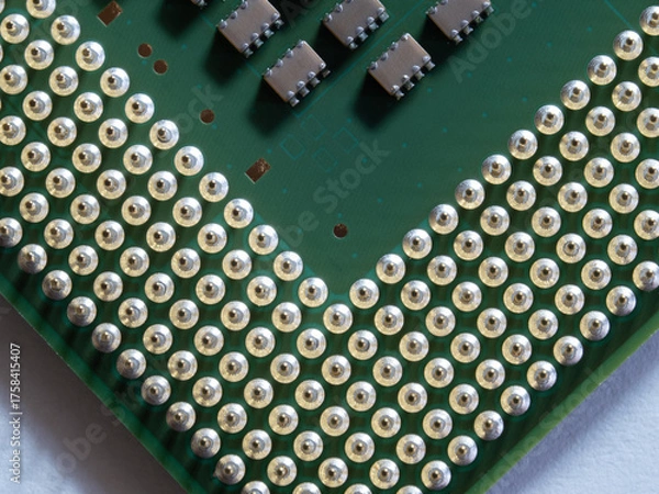 Obraz Smart microchip on background, closeup technology