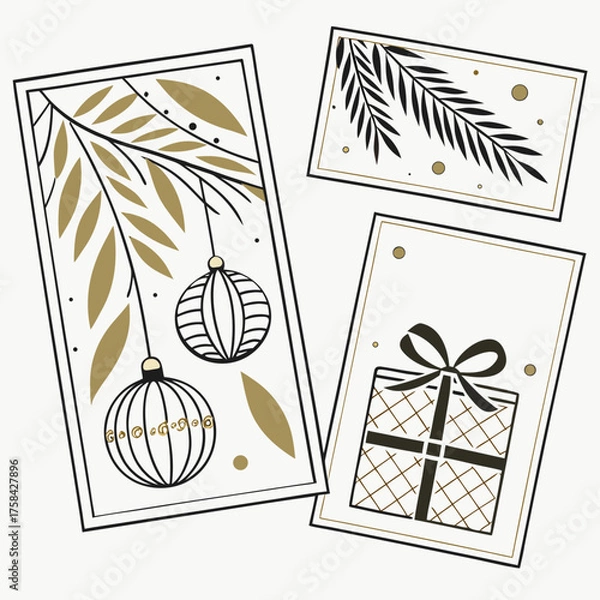 Obraz vector illustration of a gift box with flowers