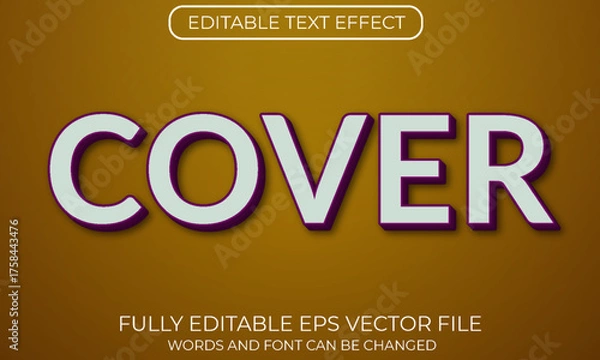 Obraz Cover editable text effect