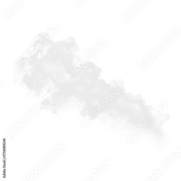 Fototapeta A diffuse smoke PNG overlay on a transparent background, creating a foggy and atmospheric effect.