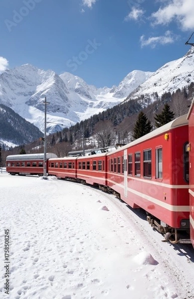 Obraz train in the mountains