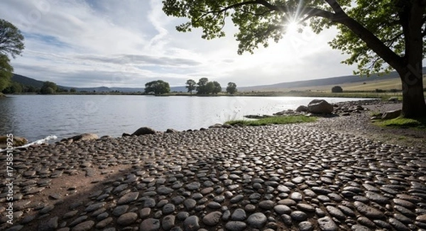 Obraz lake and trees