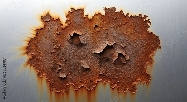 Obraz Detailed close up of rusted metal surface revealing textures and colors