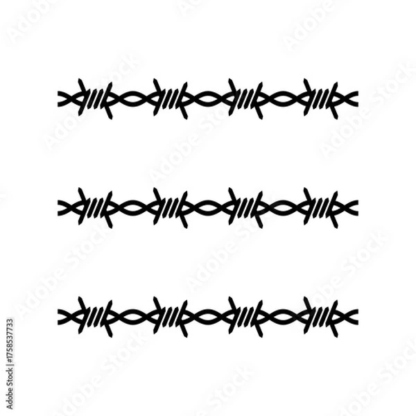 Obraz Barbed Wire icon vector illustration.