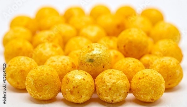 Obraz corn snacks balls isolated on white background