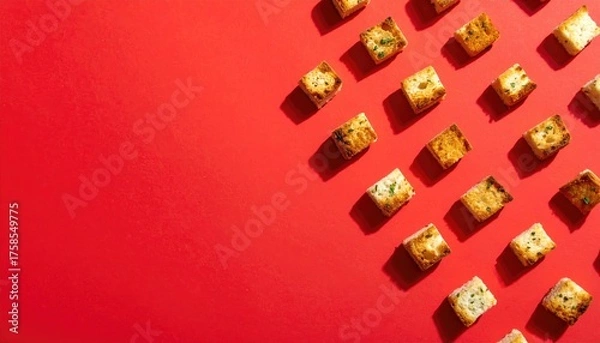 Fototapeta Crackers on a red background