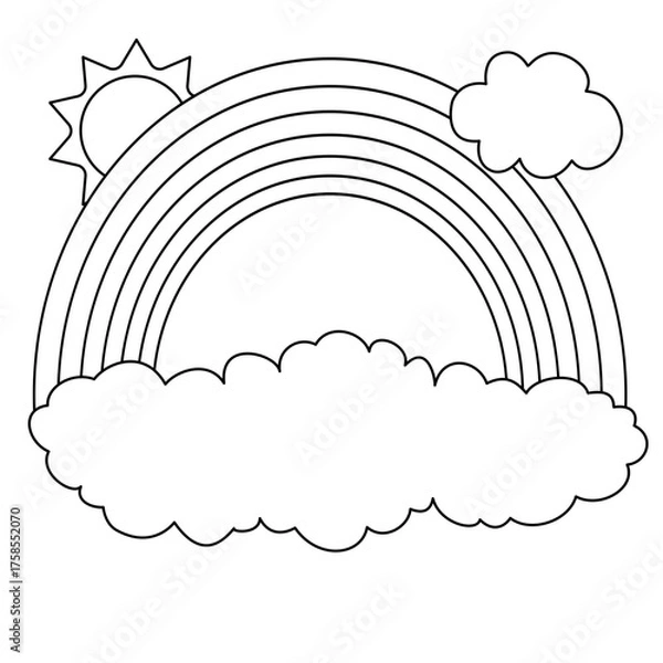 Obraz rainbow doodle for illustration
