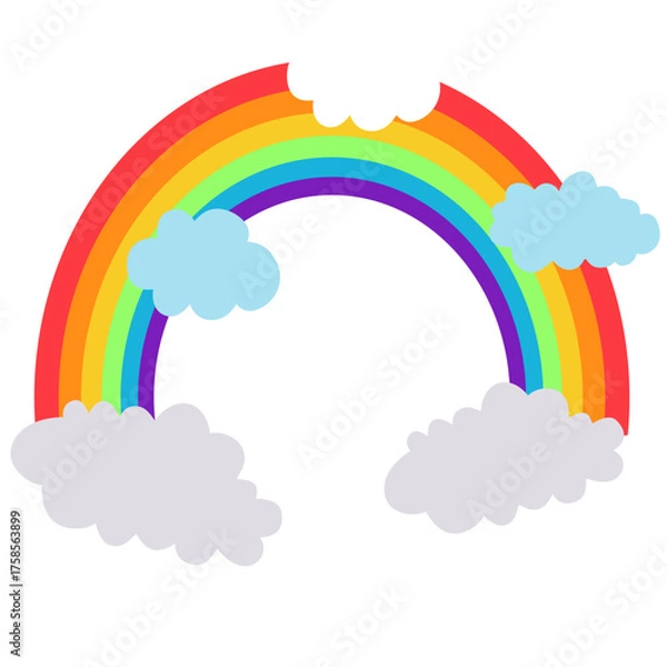 Obraz rainbow doodle for illustration