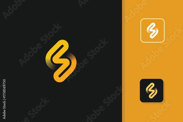 Obraz thunder bolt flash logo design vector template